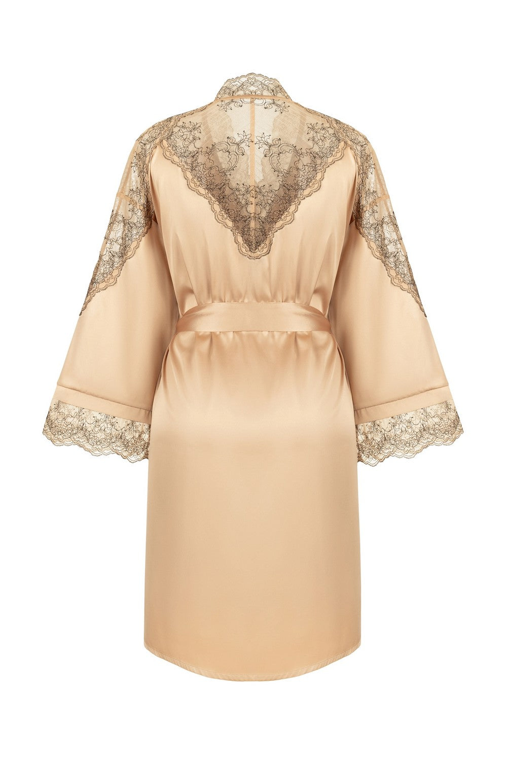 Халат із сатину 8190-6727 beige Anabel Arto спина