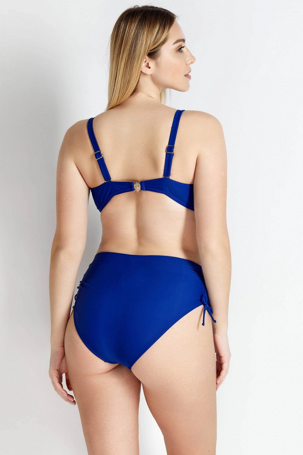 Купальник бандо с принтом 911-012/911-239 bright blue