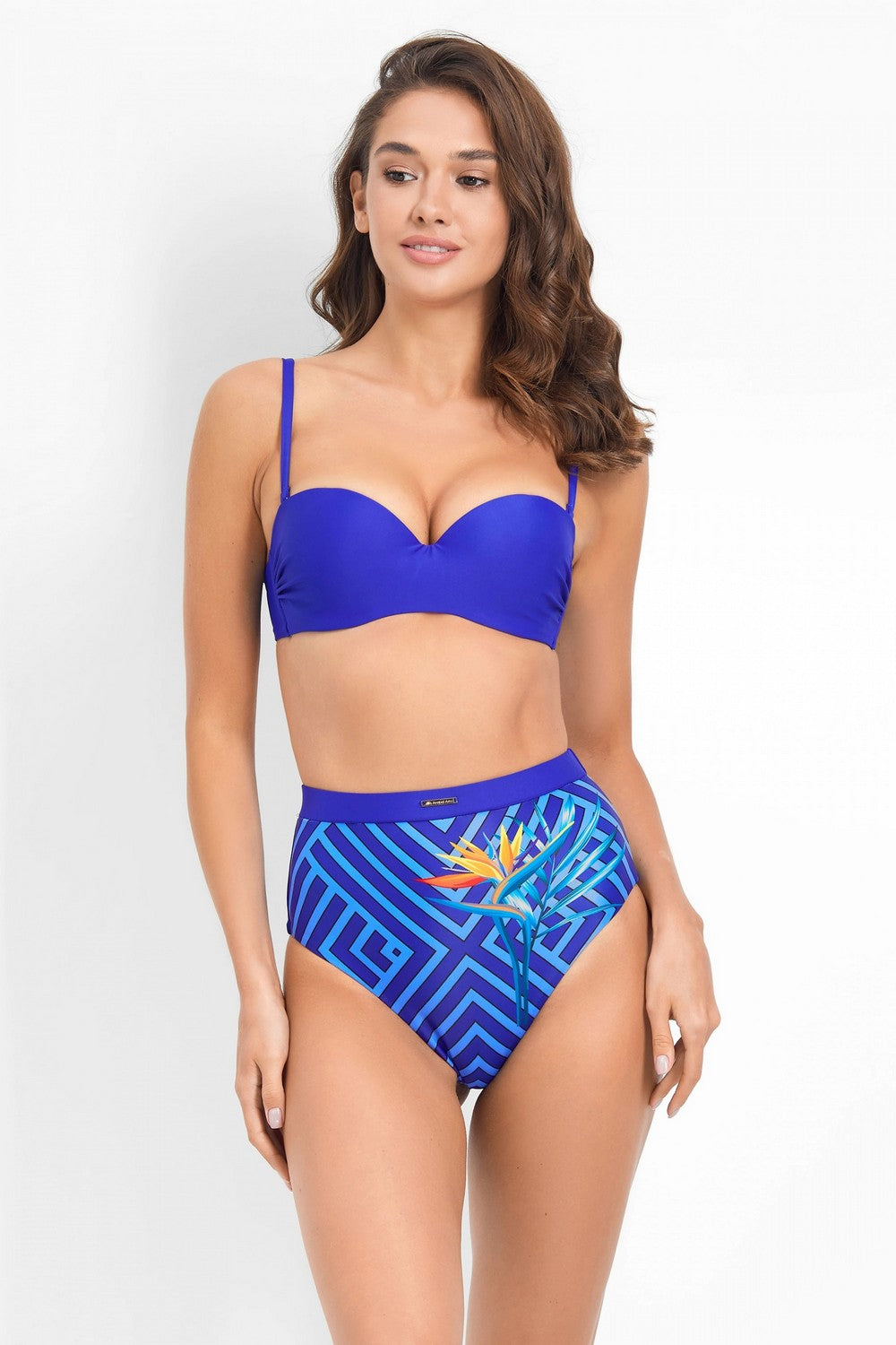 Купальник с высокими плавками 911-016/911-235 bright blue