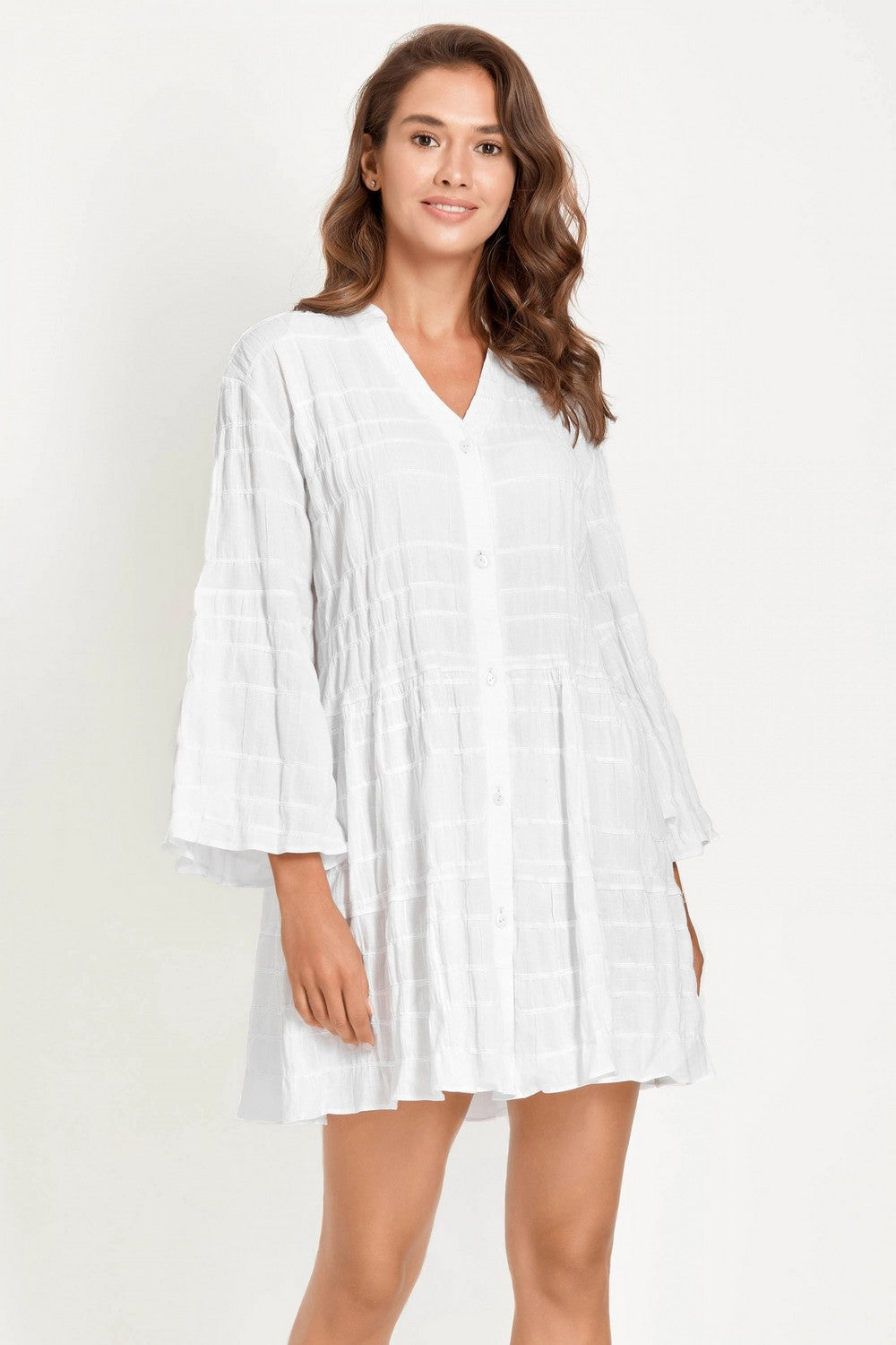 Пляжная туника из хлопка 921-752 white