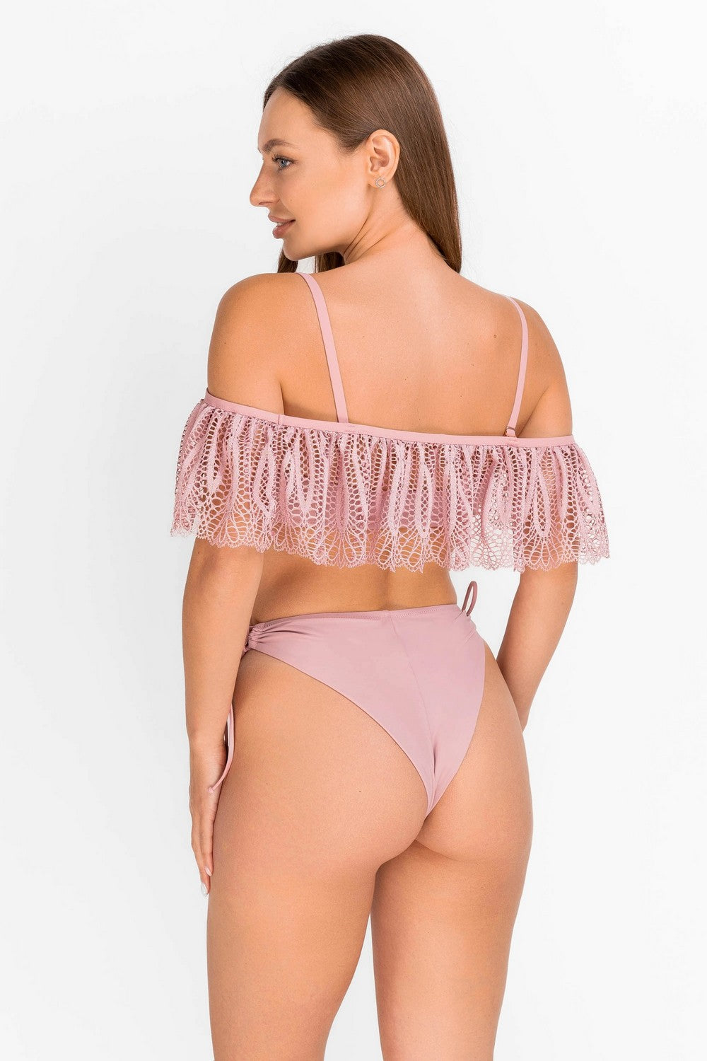 Раздельный купальник с оборкой 943-046/943-225-1 marshmallow