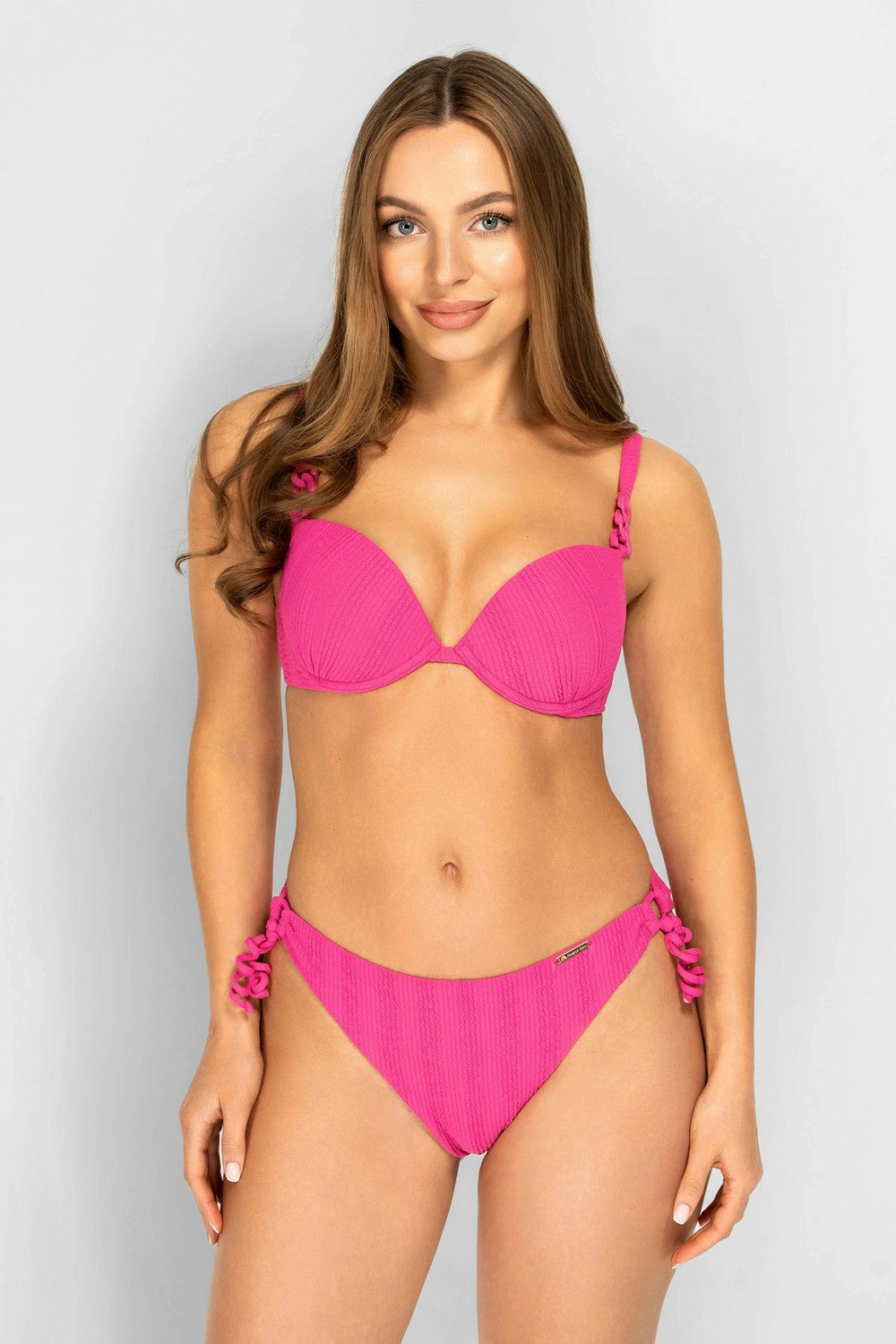 Фактурный раздельный купальник 948-003/948-228 fuchsia