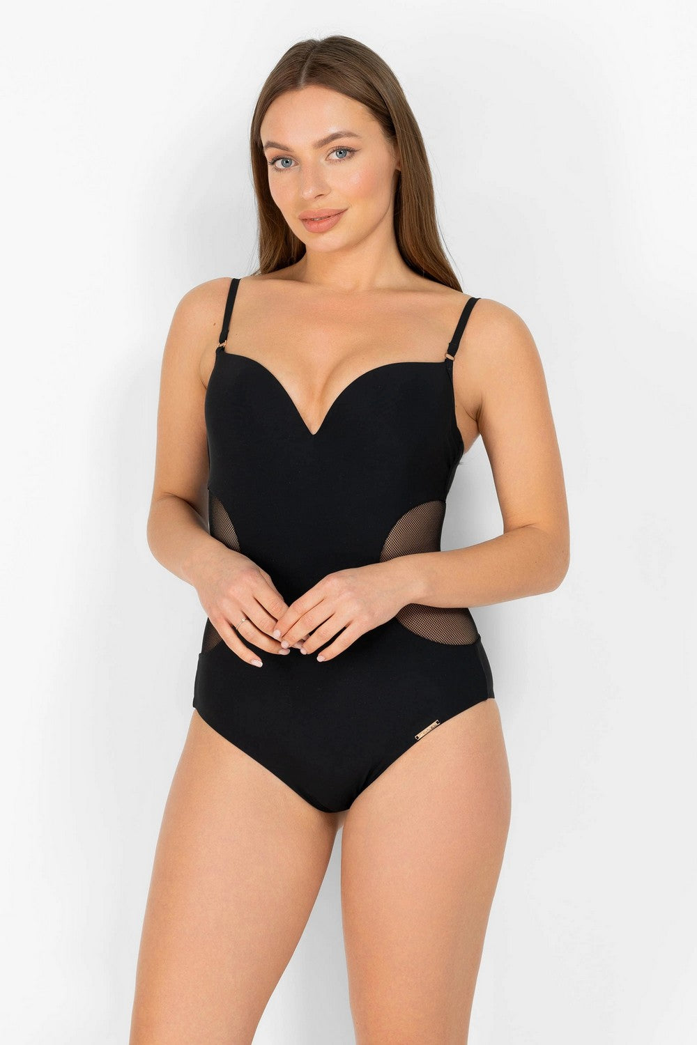 Купальник майо с вкладышами 979-108-1 black