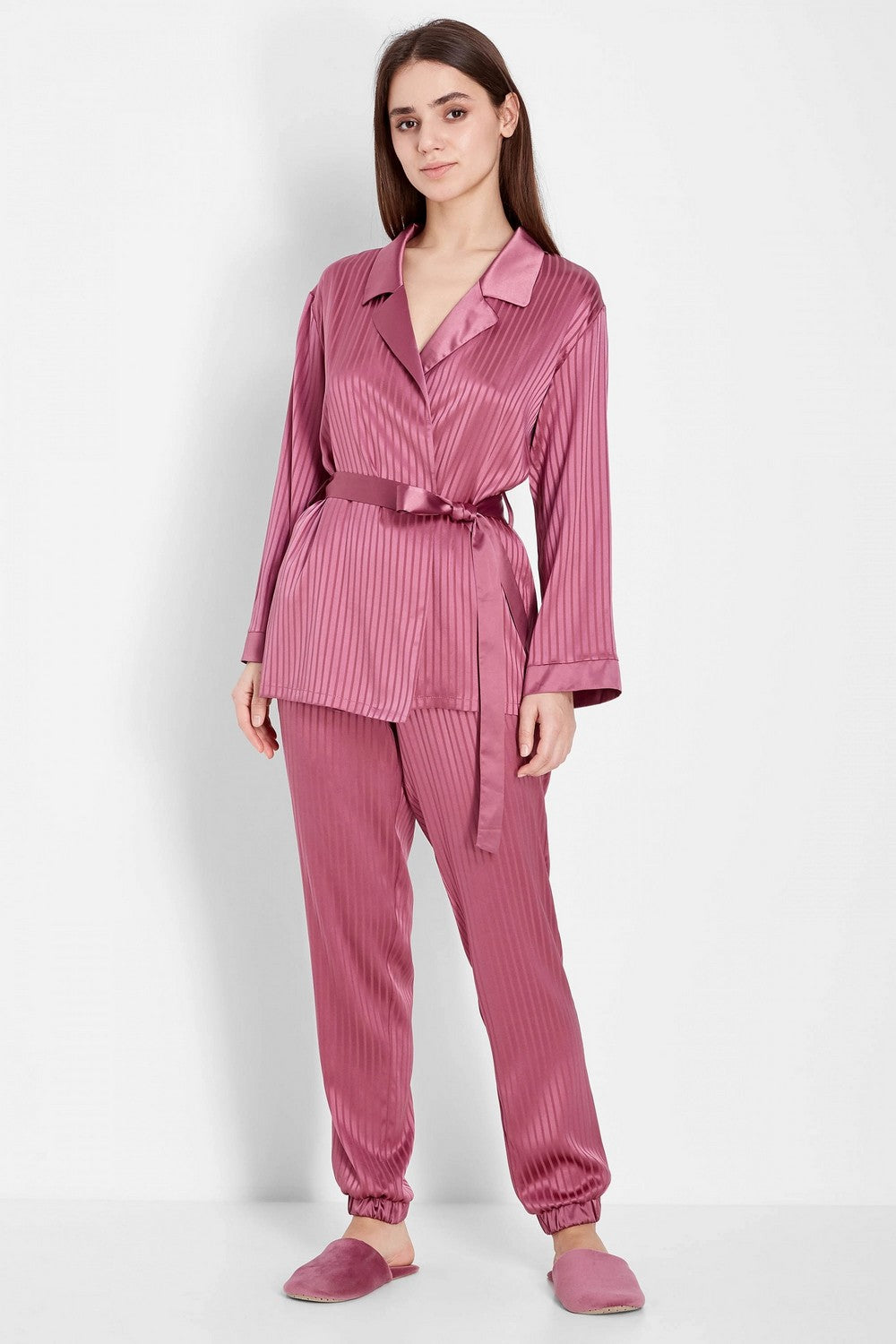 Шелковый домашний комплект S-6219-8 lilac