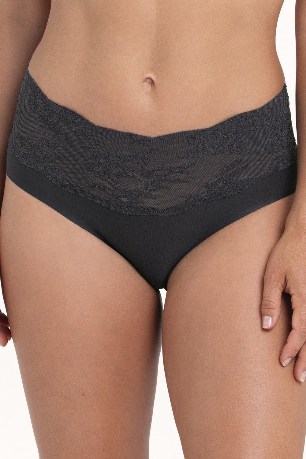 Трусики слип с кружевом 1304 Essential Lace antracite