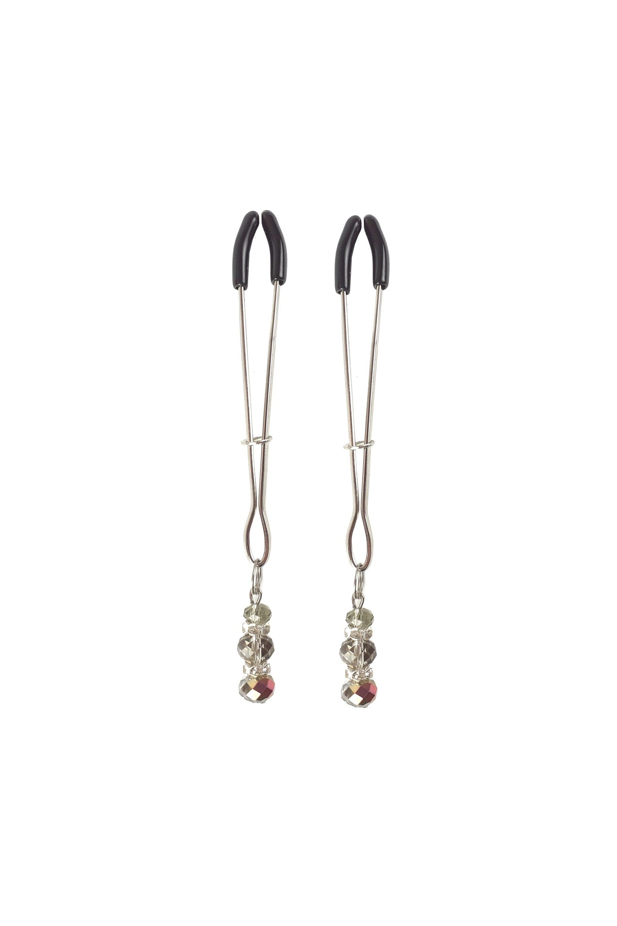 Затискачі для грудей з бусинками Nipple Clamps Lovely grey