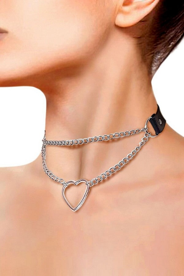 Чокер из натуральной кожи Paris black