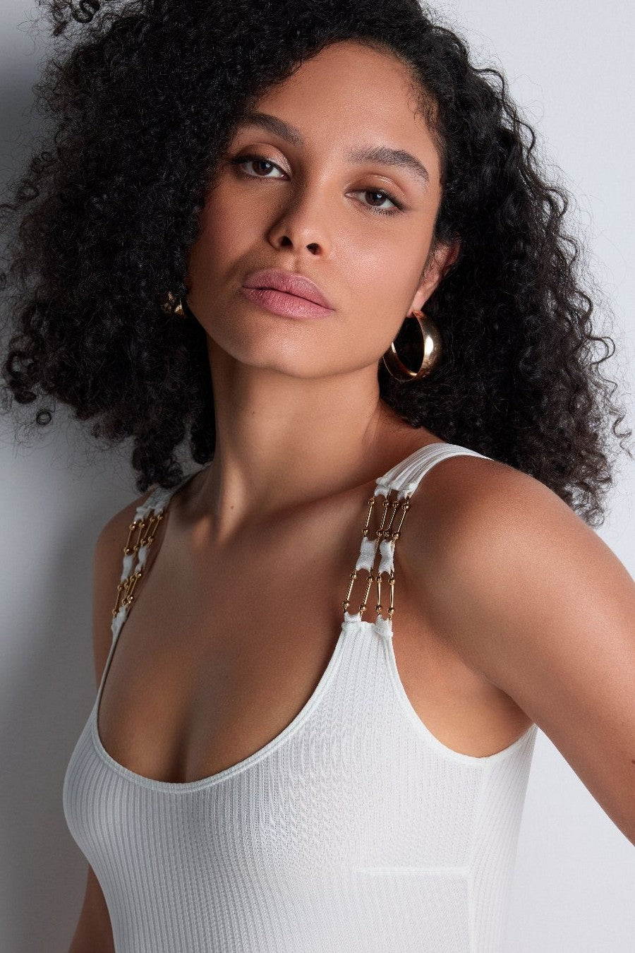 Боді-стрінг у рубчик 1M864-A Les Bodys by Aubade opale