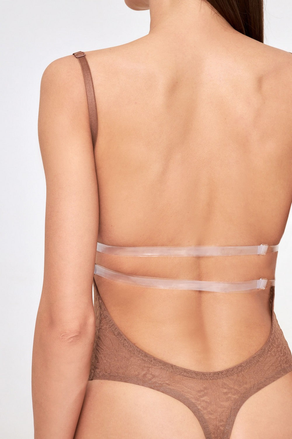 Боди-стринг из кружева 1W86 Sculpt by Aubade cinnamon