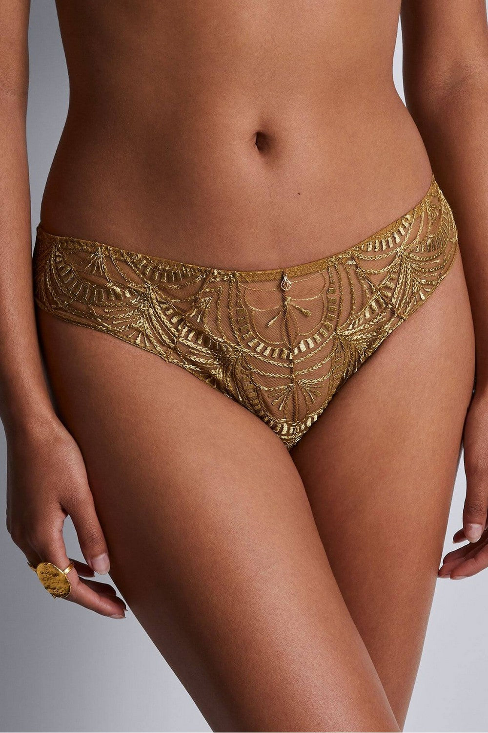 Трусики слип с вышивкой 2B22 Vibes sublime bronze