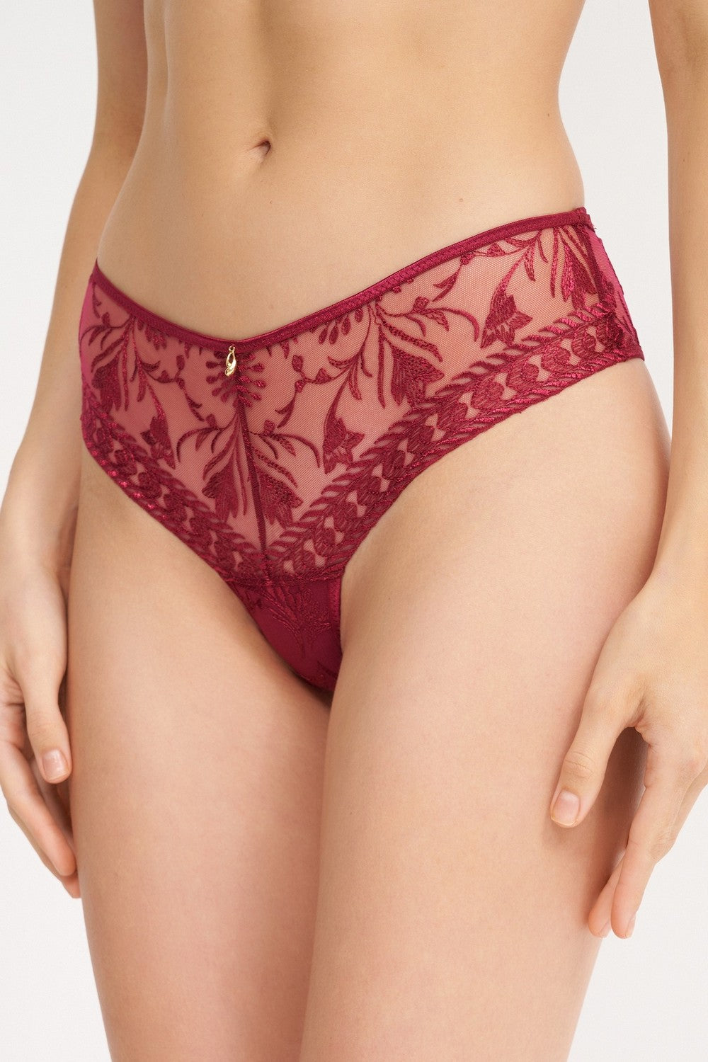 Трусики слип с вышивкой 2D94 Magnetic Spell crimson red