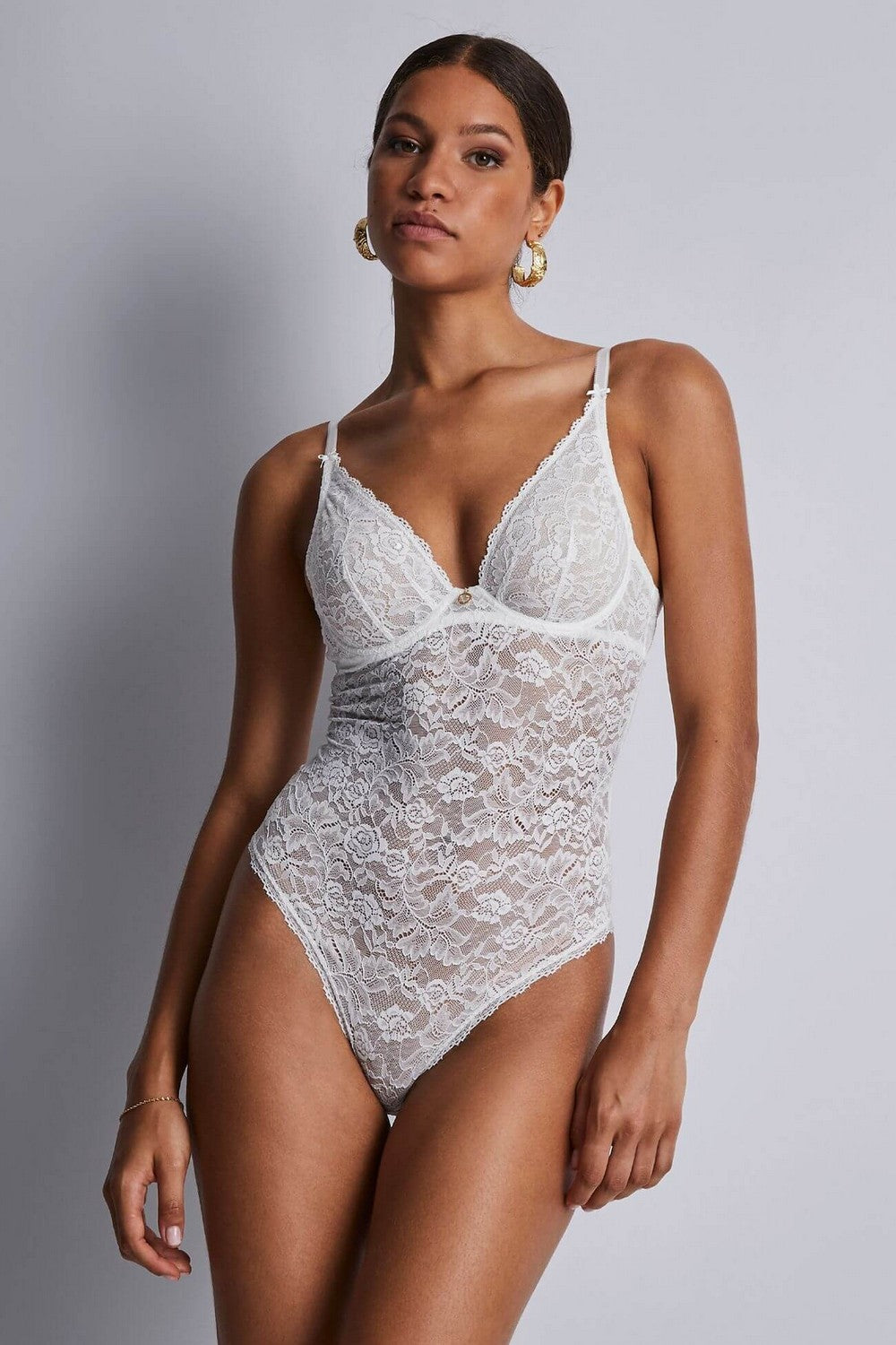 Кружевное боди-слип 2K86 Rosessence opale