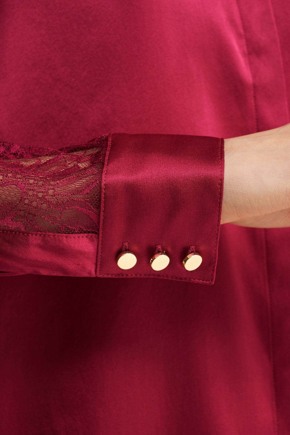 Пижамная блуза из шелка 2S40 Midnight Whisper crimson red