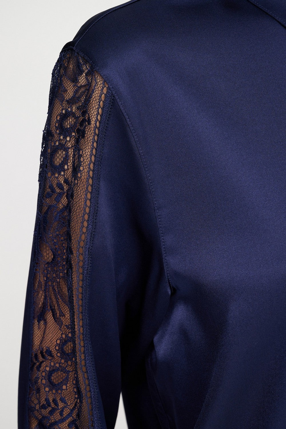 Пижамная блуза из шелка 2S44 Midnight Whisper evening blue