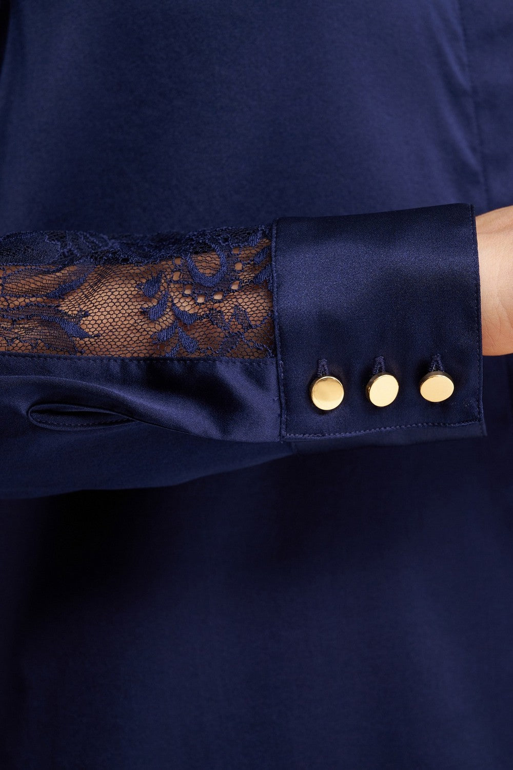 Пижамная блуза из шелка 2S40 Midnight Whisper evening blue