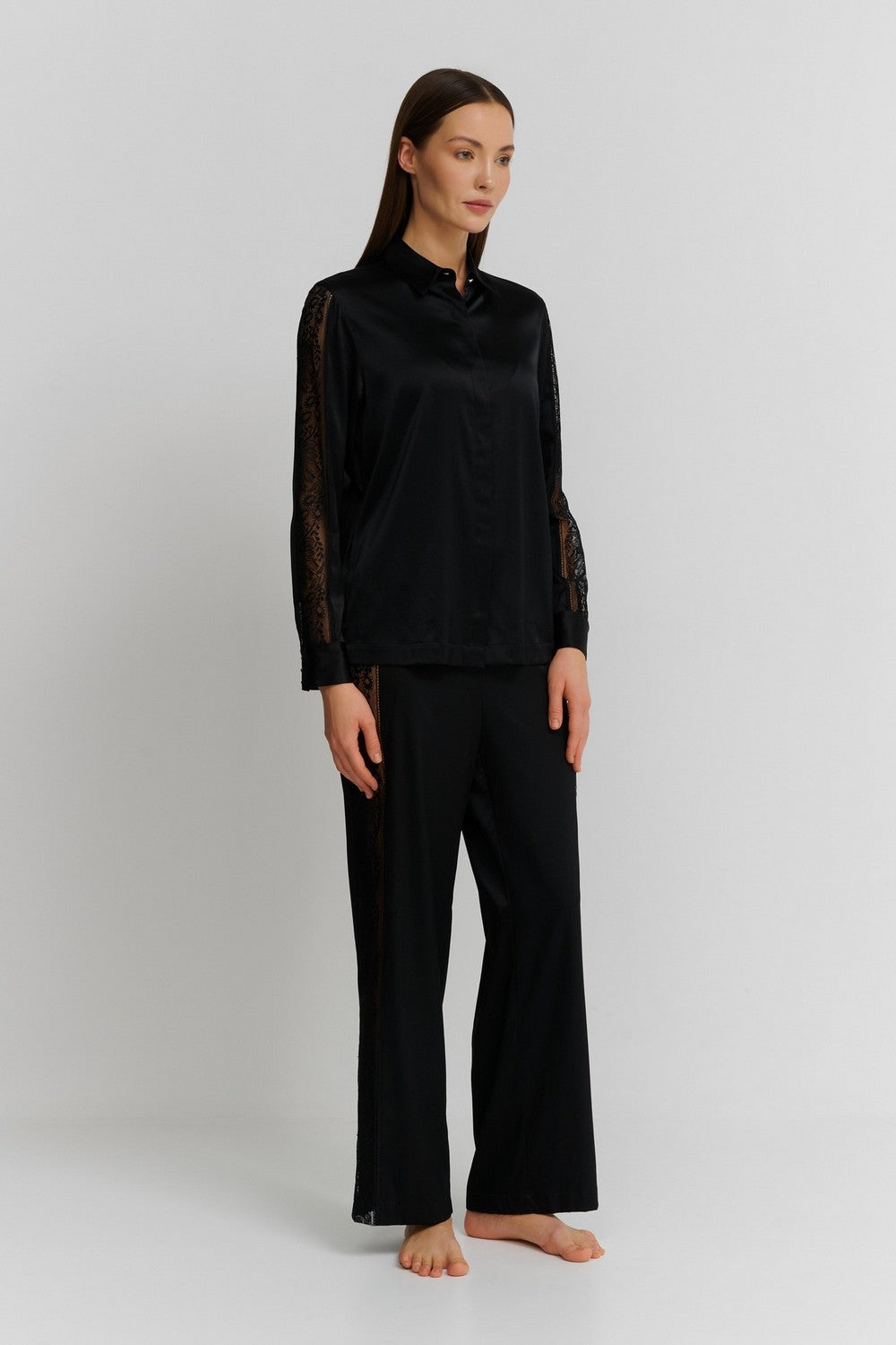 Шелковые пижамные брюки 2S60 Midnight Whisper black