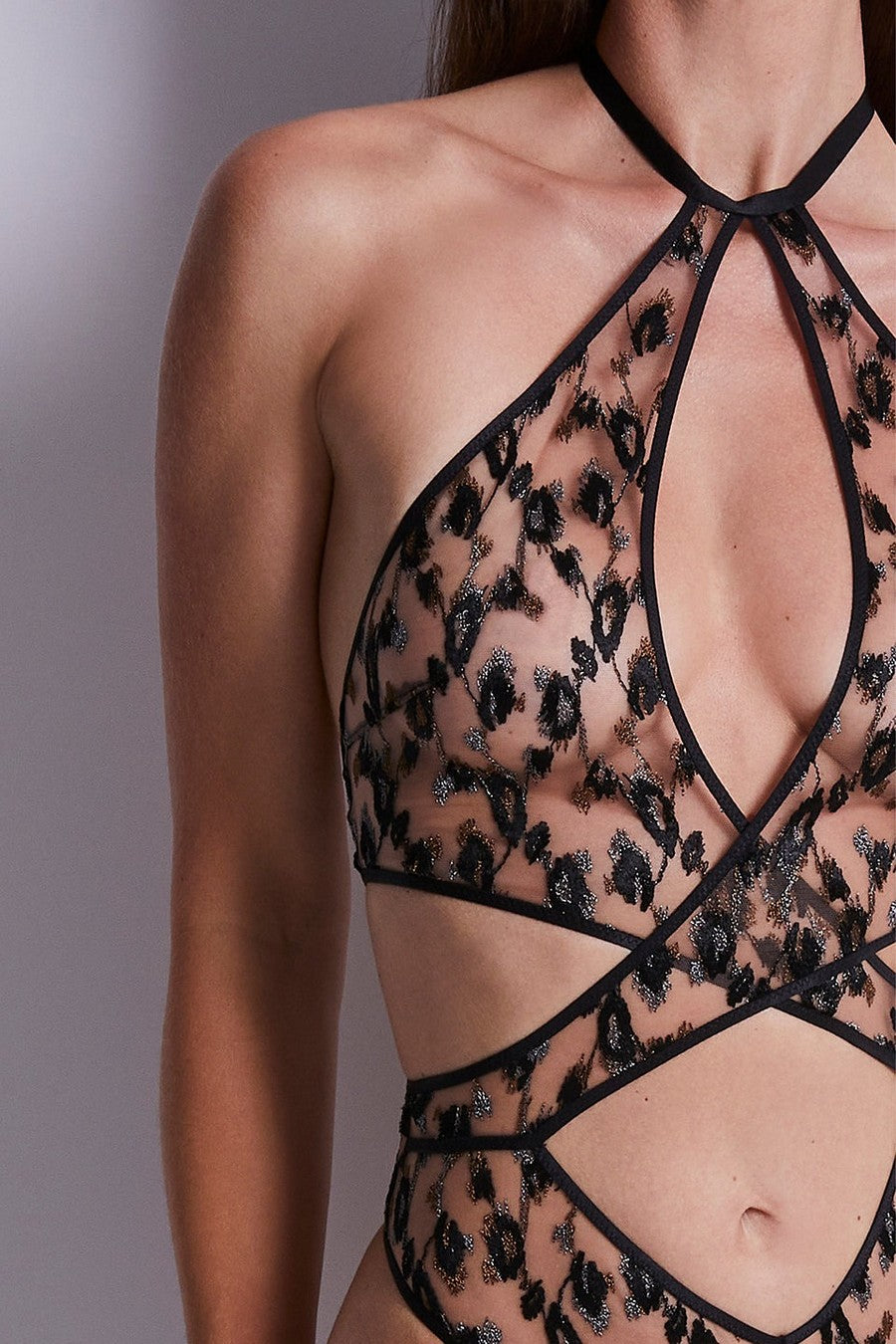 Прозрачное боди-стринг 2X86 Absolutely Wild metallic fusion