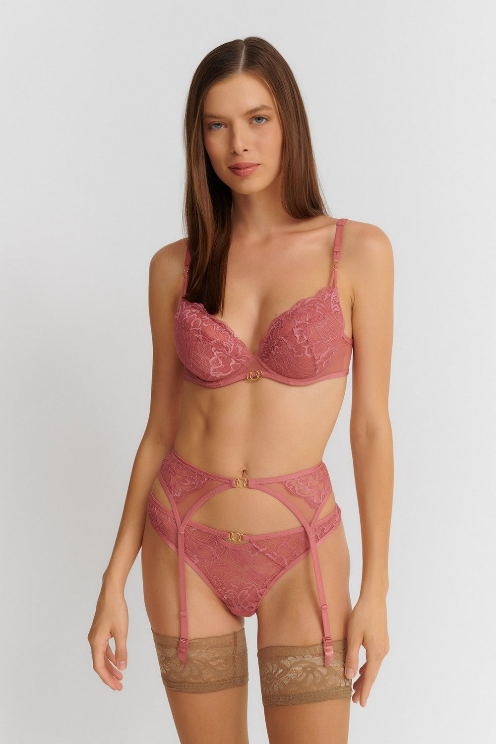 Кружевной пояс для чулок 3A50 Feeling Myself rosewood