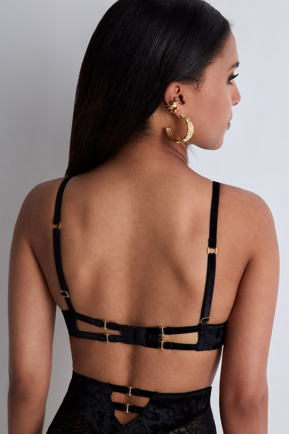 Кружевной бюстгальтер пуш-ап 3IN08 The night before black bird