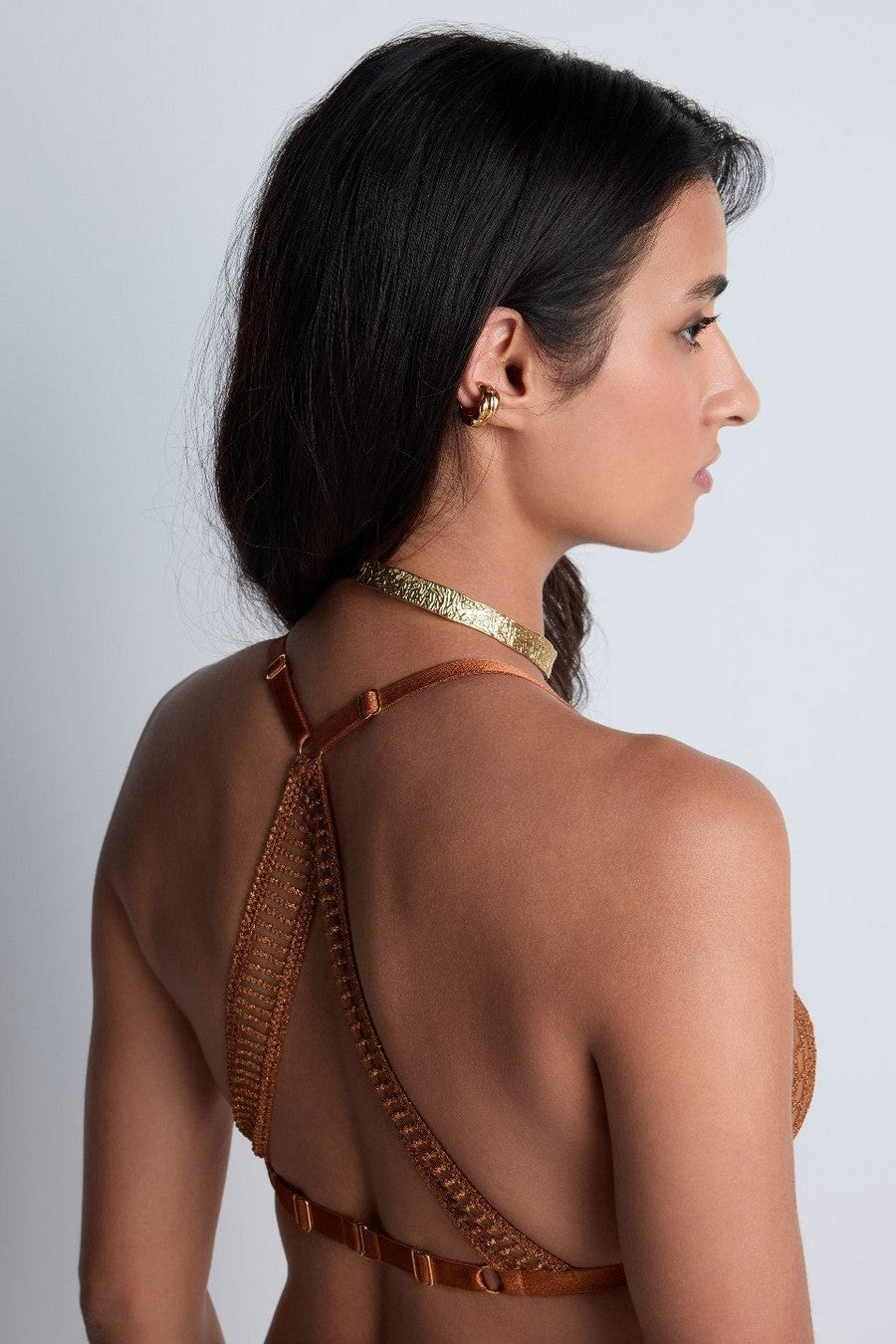 Бралет с люрексовой вышивкой 4D10 Stardust Dream amber gold