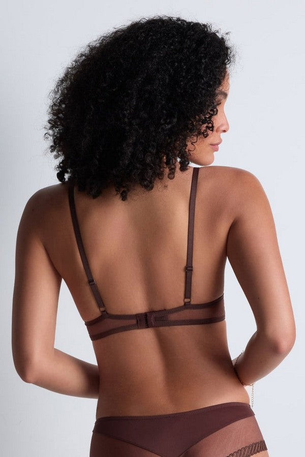 Бюстьє з мікросітки 4M10 Sheer Emotion sepia