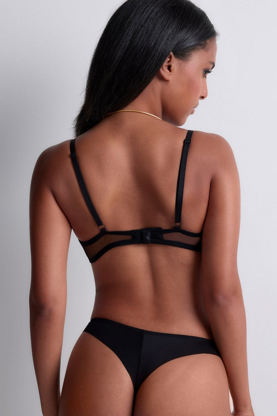 Трусики стринг с микросеткой 4M26 Sheer Emotion black