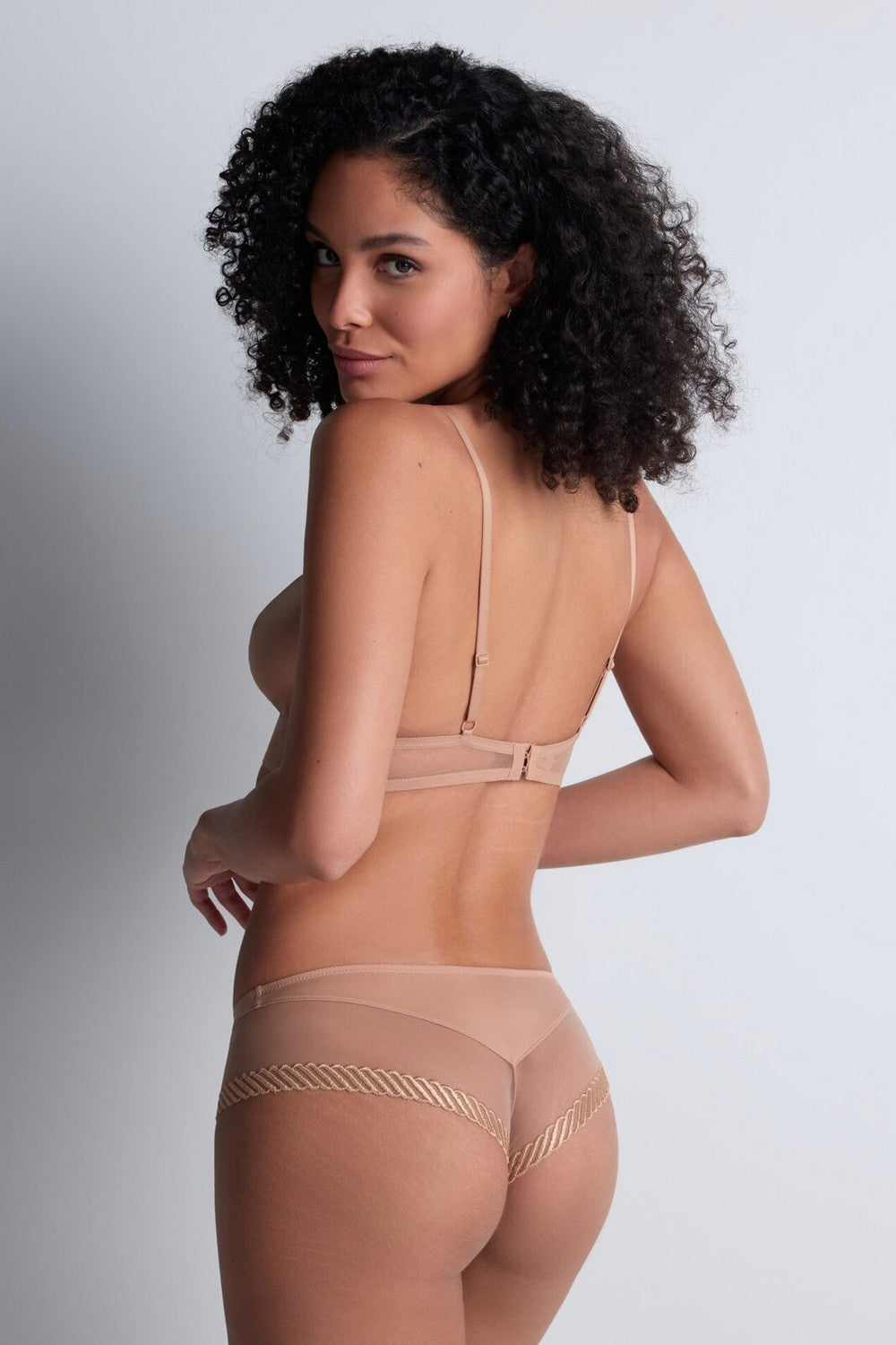 Шортики с микросеткой 4M70 Sheer Emotion sand