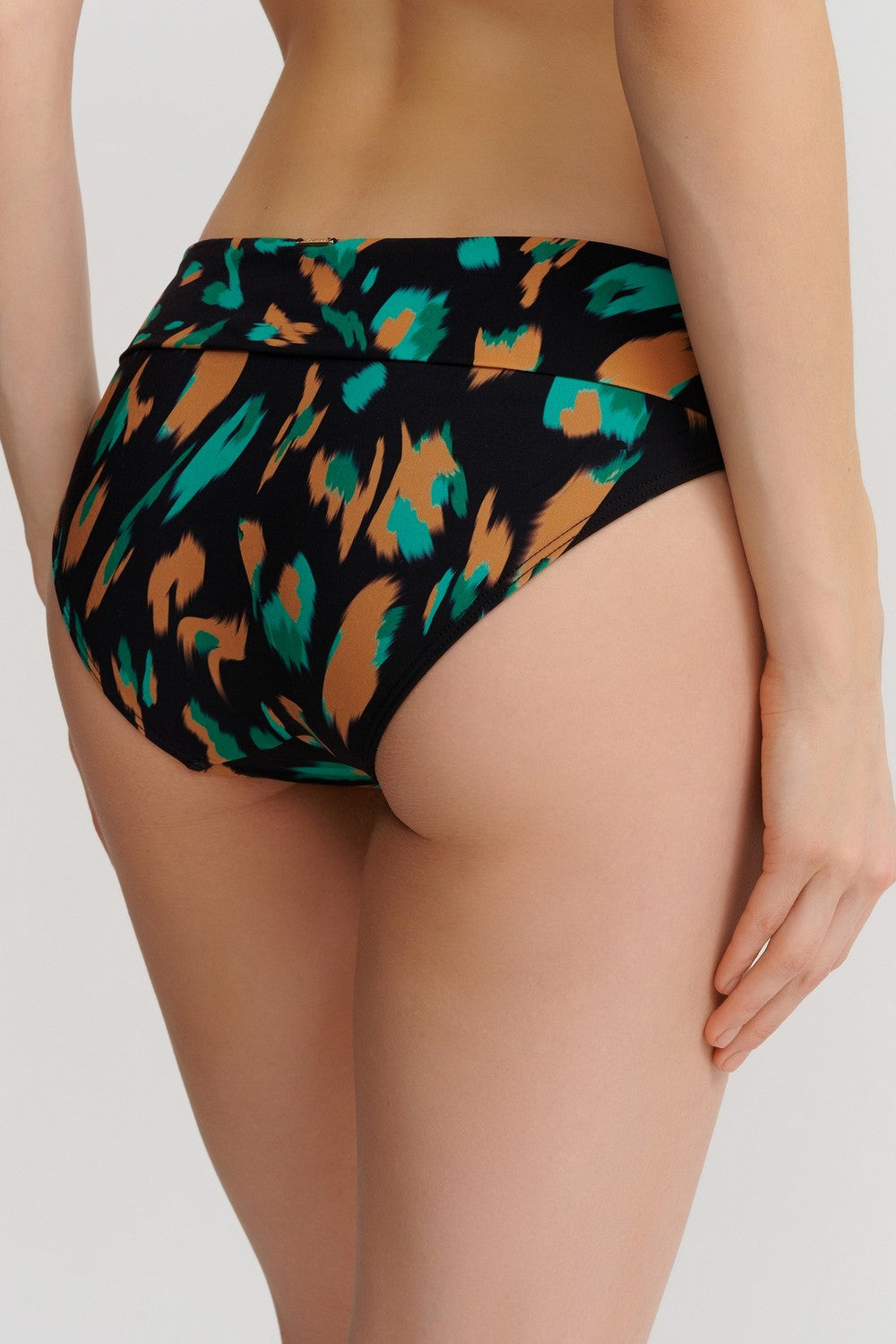 Купальные плавки слип 4V22 Feline Energy green panth