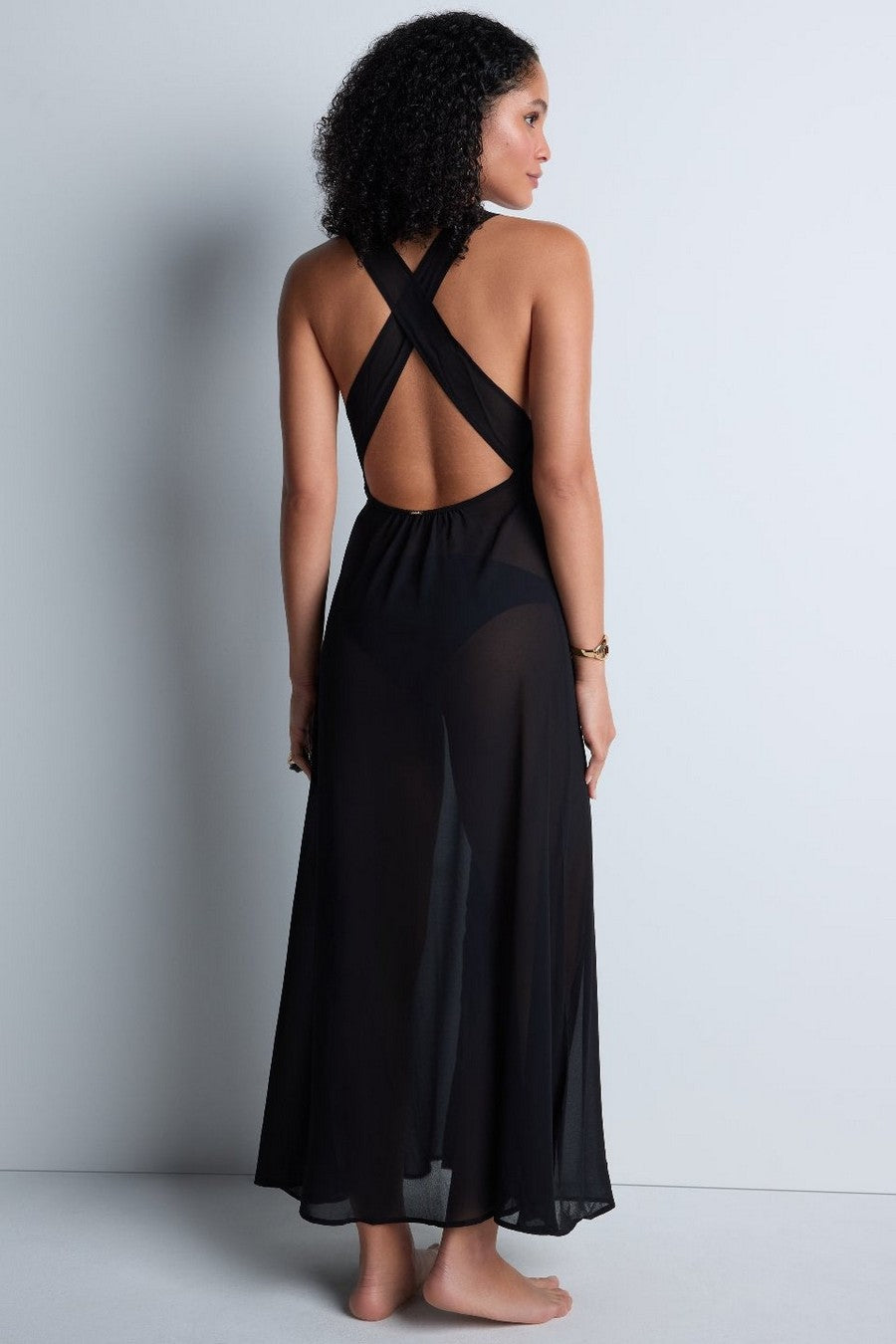 Пляжна сукня з розрізом 4Z63 Beach Walk black