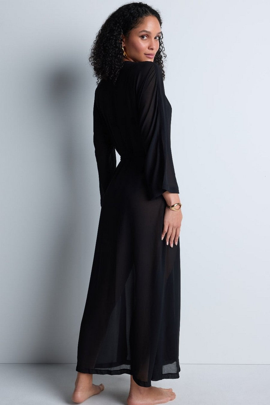 Пляжная длинная туника 4Z65 Beach Walk black