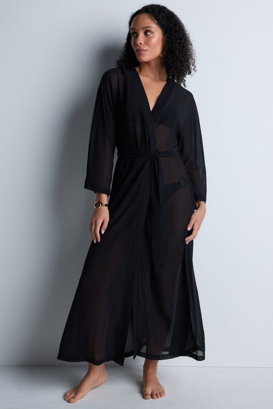 Пляжная длинная туника 4Z65 Beach Walk black