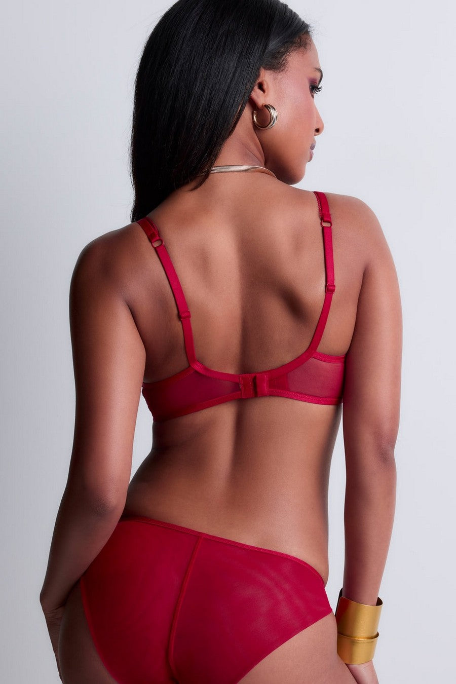 Бюстгальтер балконет из кружева 5BN13 Sense Of Illusion red