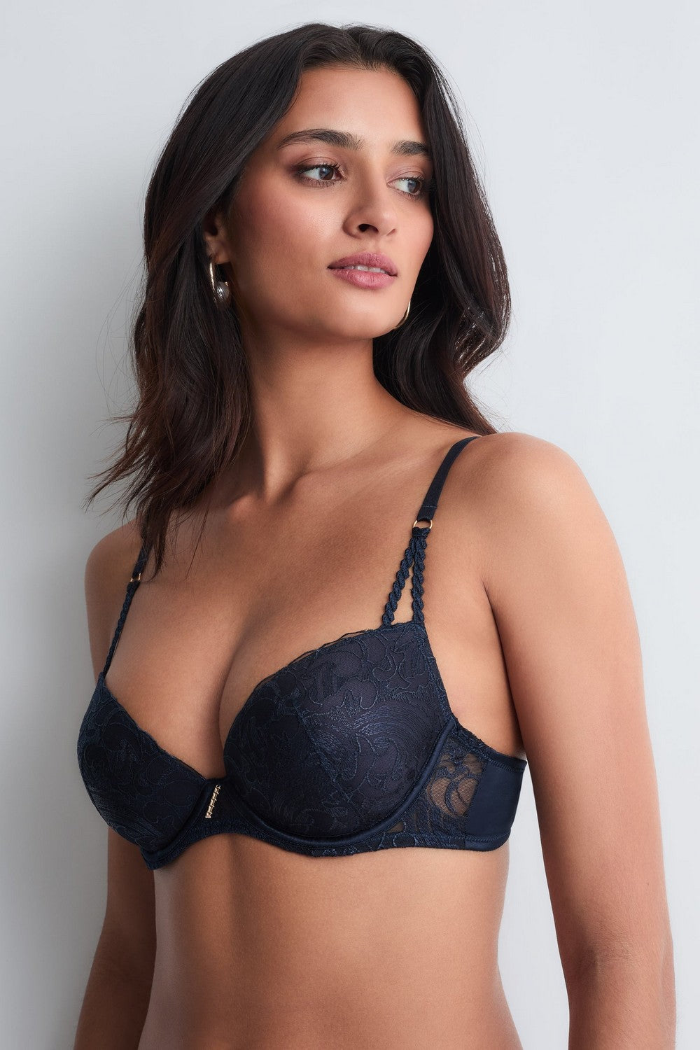 Кружевной бюстгальтер пуш-ап 5CN08 Satin Memories deep sea