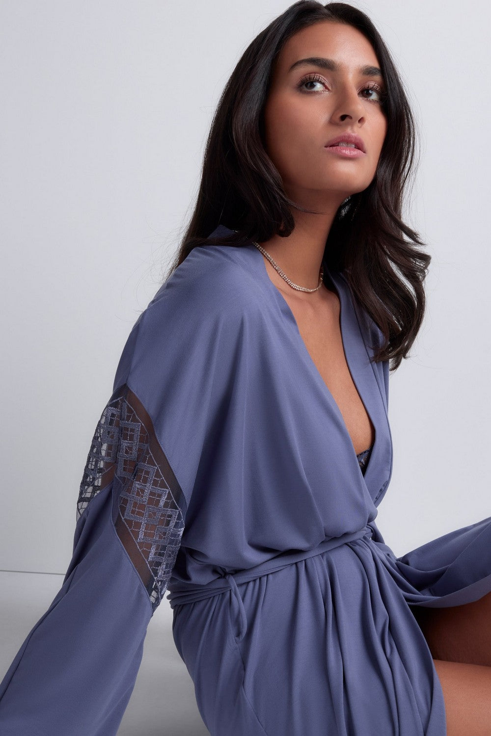 Халат из модала 5L65 Sweet Obsession denim