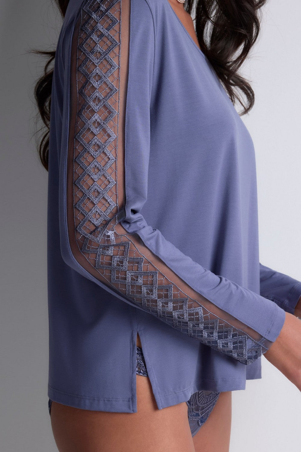 Домашний лонгслив 5L74 Sweet Obsession denim