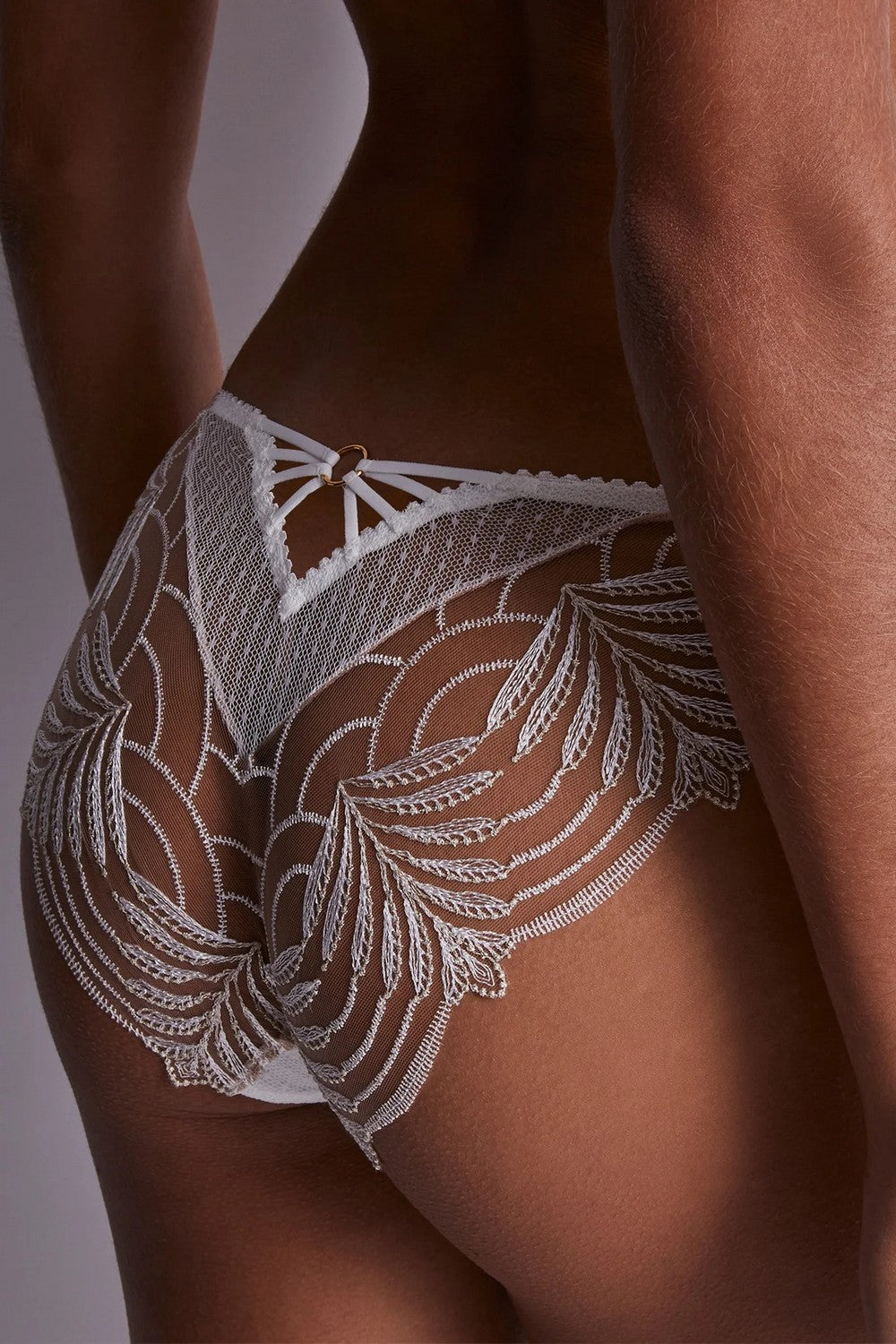 Трусики сліпи з вишивкою LD27 Hypnolove gold feather