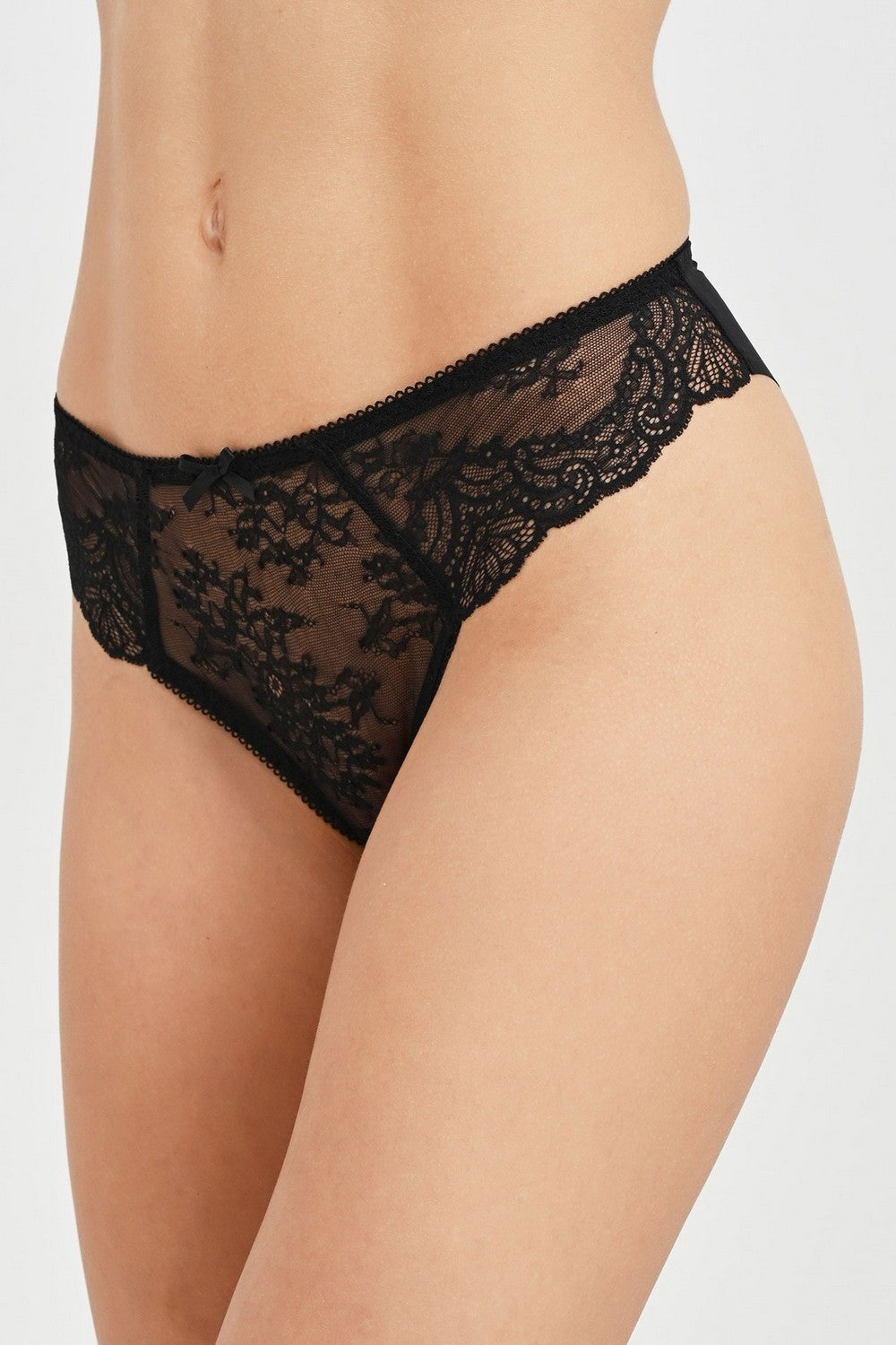 Трусики слип с кружевом OG22 Danse Des Sens black
