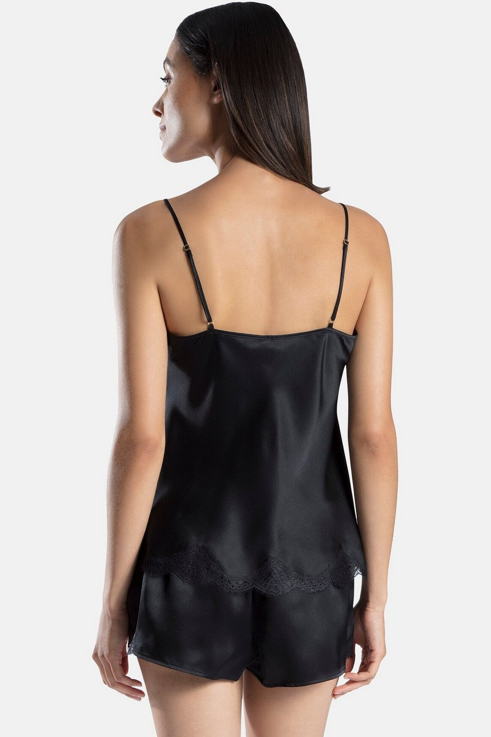 Шелковая пижамная майка QS38 Toi Mon Amour black