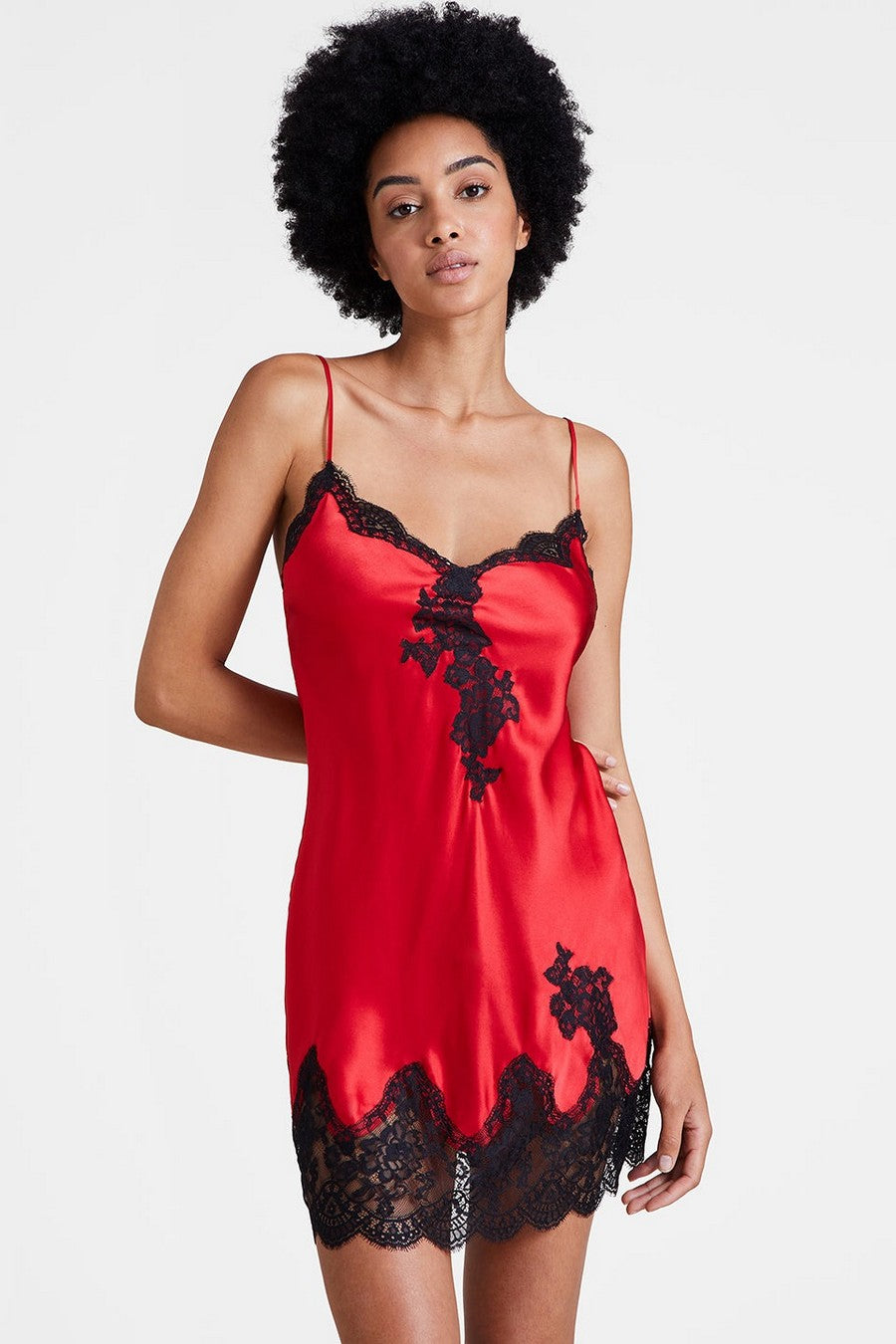 Шелковая ночная сорочка QS40 Toi Mon Amour rouge passion