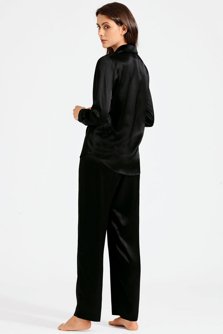 Шелковая блуза на пуговицах QS44 Toi Mon Amour black