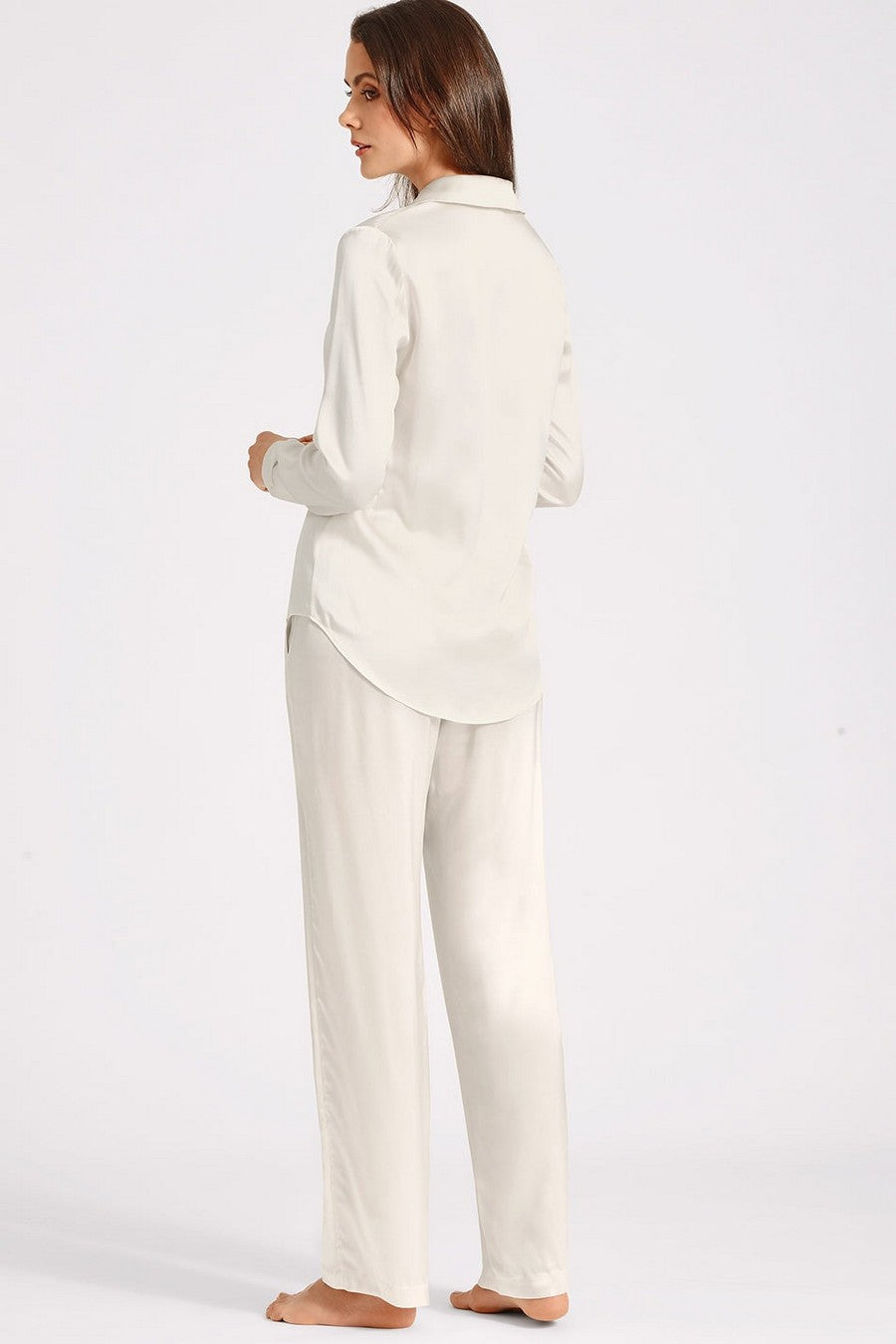 Шелковая блуза на пуговицах QS44 Toi Mon Amour nacre