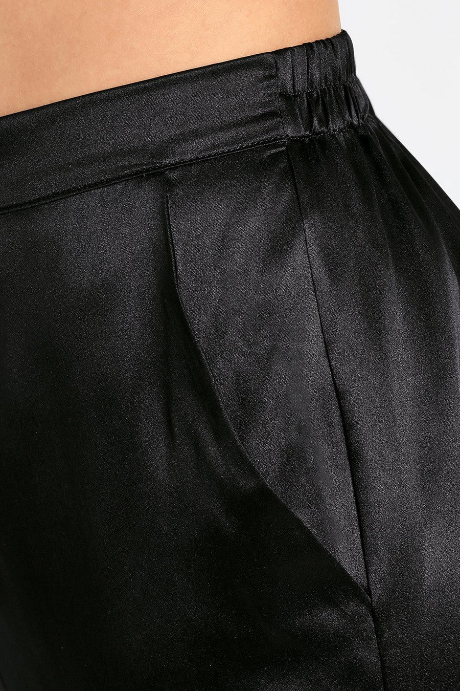 Шелковые пижамные брюки QS60 Toi Mon Amour black