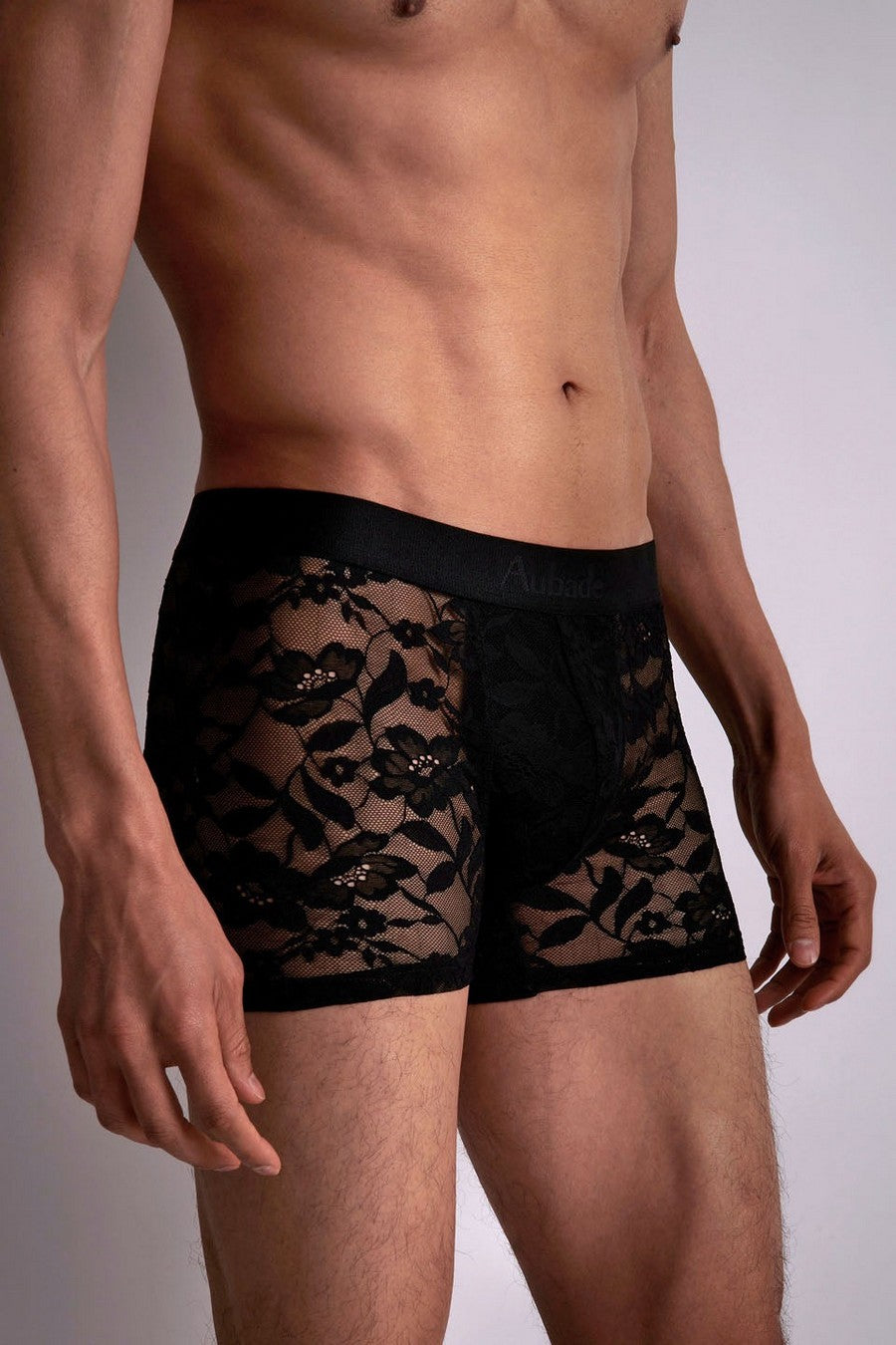Мужские трусы шорты из кружева XB78S Men black lace