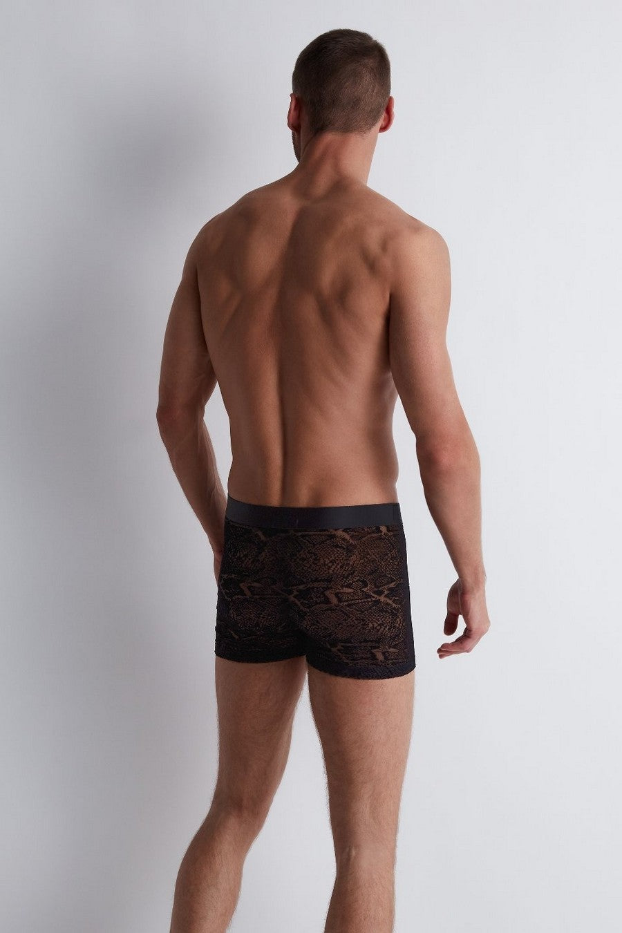 Мужские трусы шорты с принтом XB78S Men black python