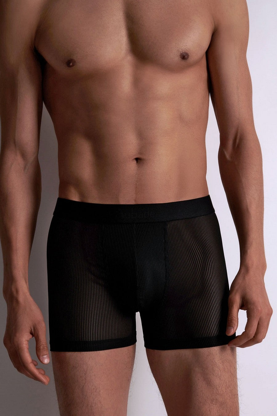 Мужские трусы шорты в полоску XB78S Men black stri