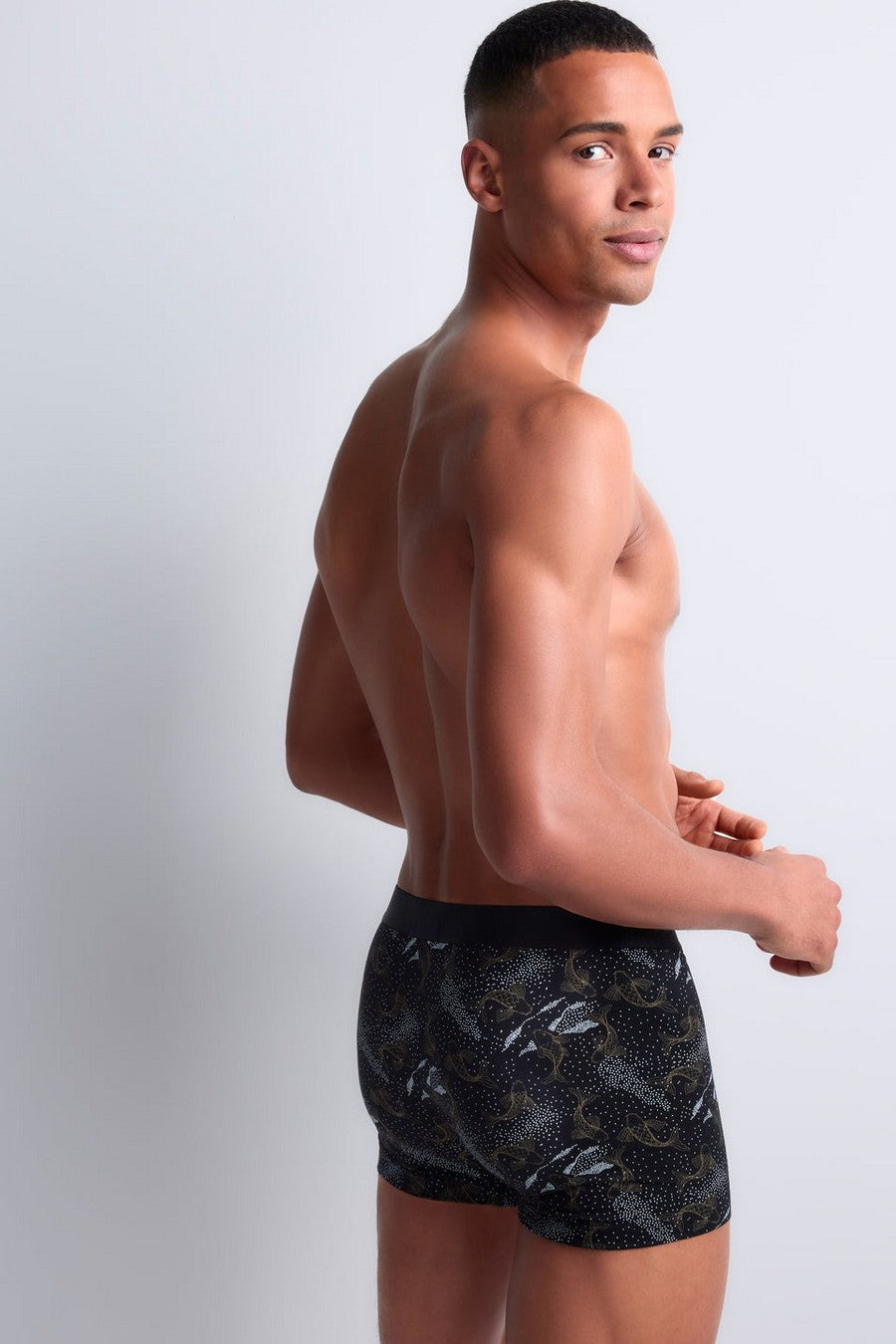 Чоловічі труси шорти з принтом XB78T Men gold koi