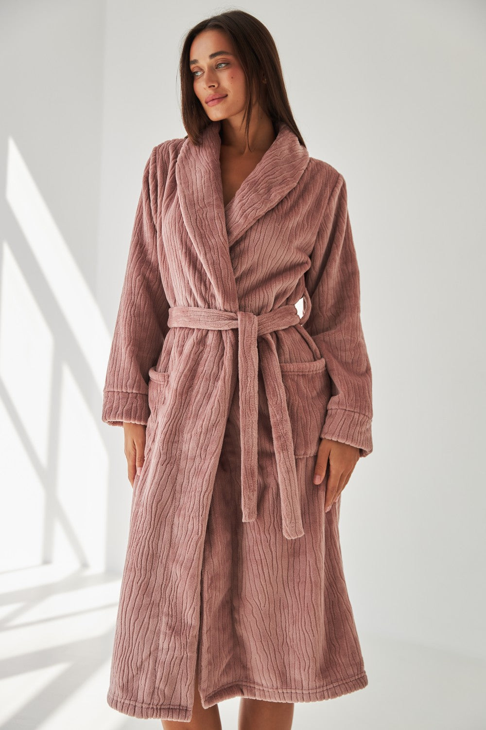 Теплый халат из велсофта 0228 frez relief