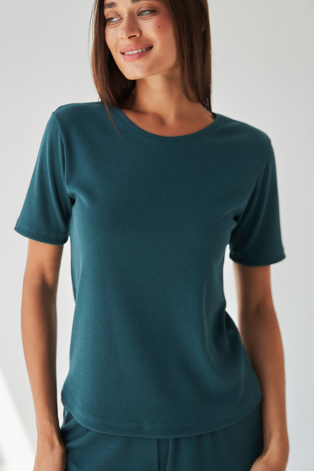 Пижама из вискозы в рубчик 0315/313 green