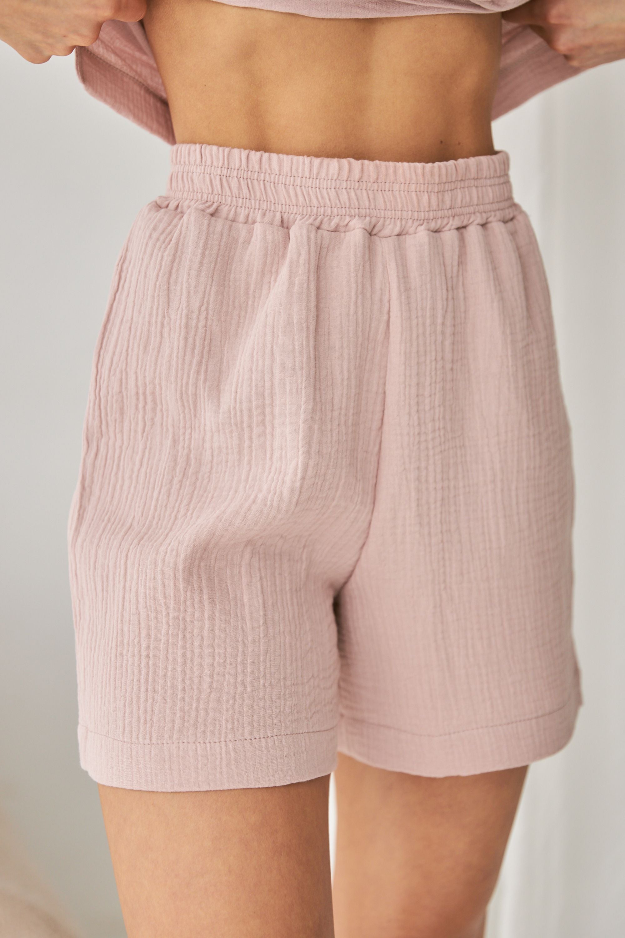 Хлопковая пижама с шортами 0328/329 cappuccino