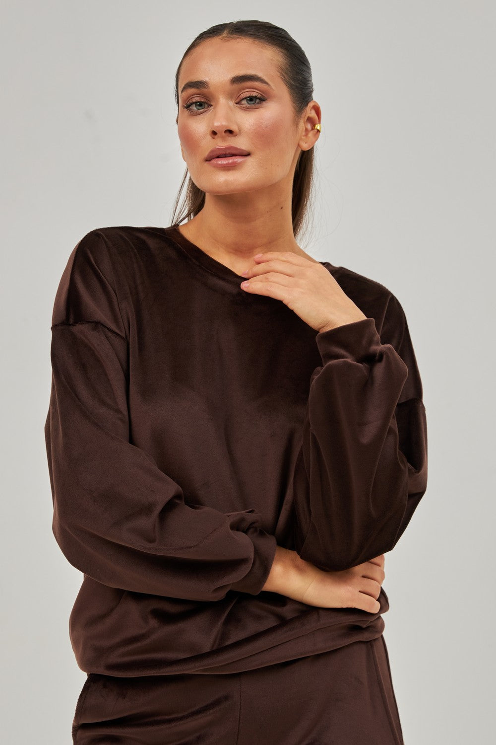 Плюшевий комплект для дому 0332/333 dark chocolate